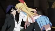 A still of Kirisaki and Raku (Image via Shaft Studio)